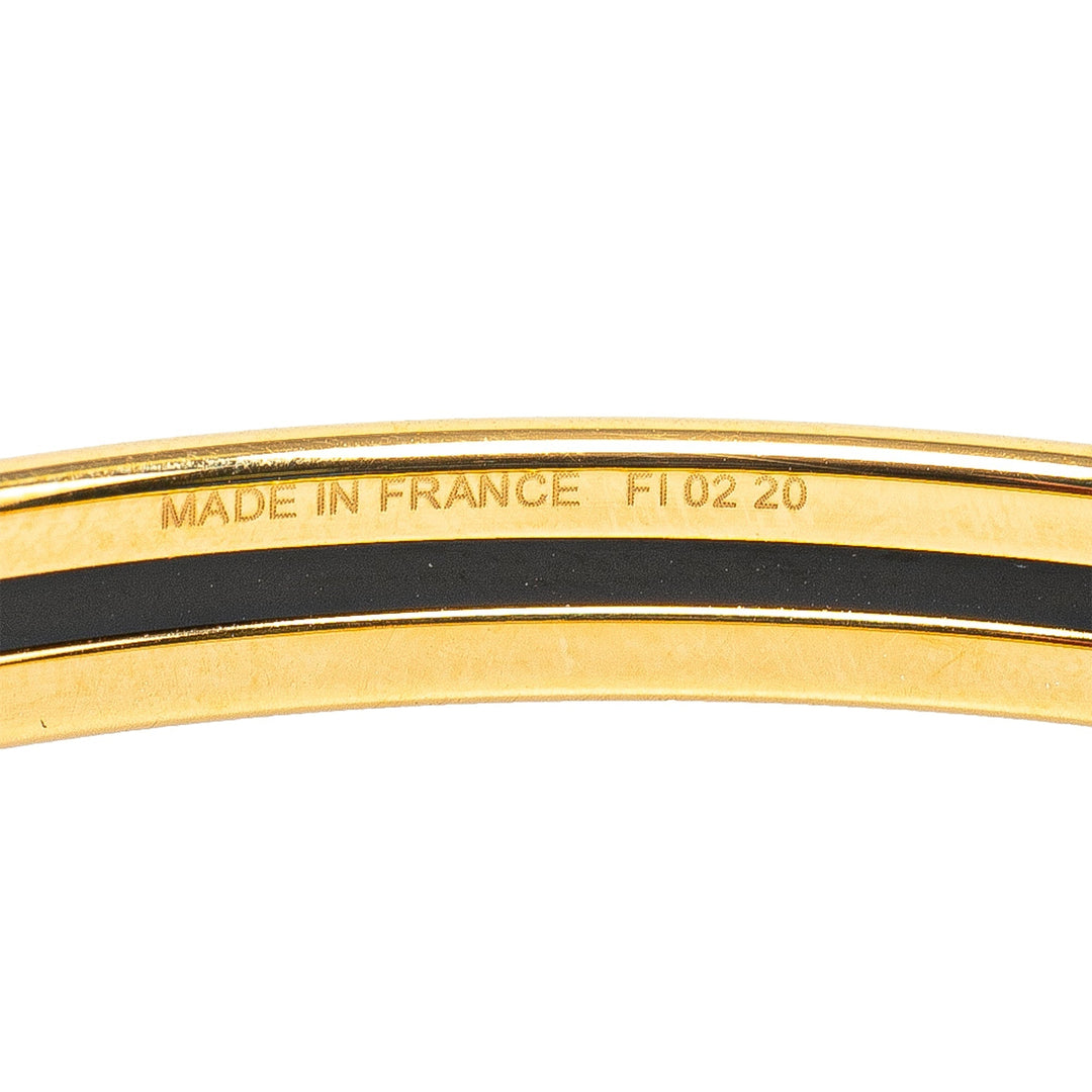 Top quality Hermes Extra Narrow Uni Enamel Bangle 70 Costume Bracelet