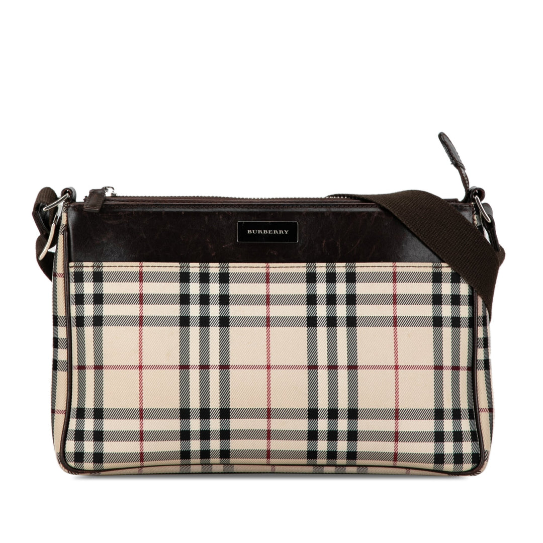 BURBERRY House Check Canvas Crossbody Crossbody Bag