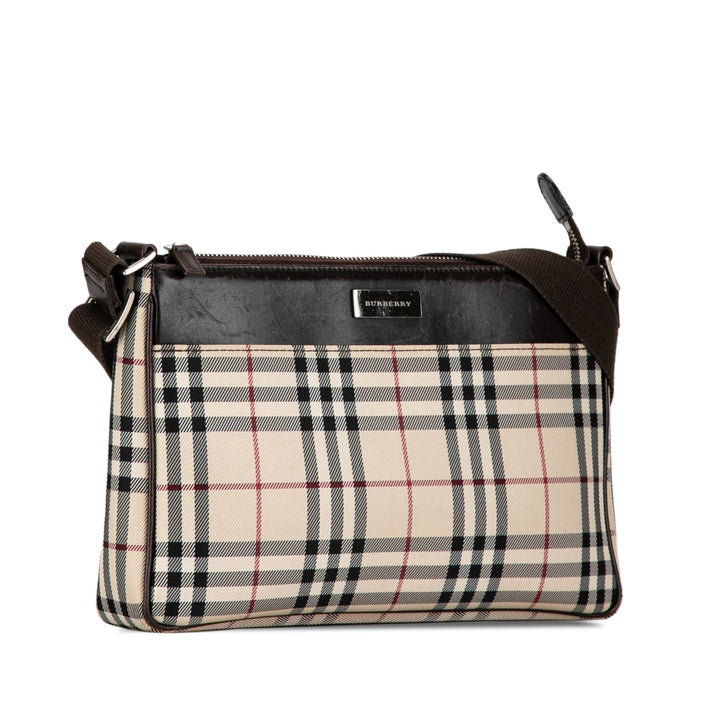 BURBERRY House Check Canvas Crossbody Crossbody Bag