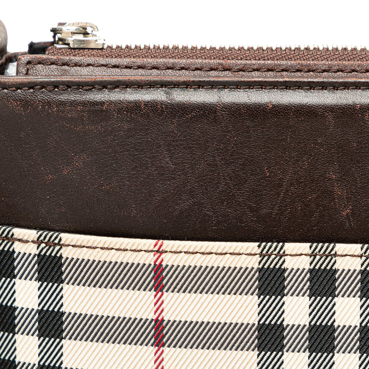 BURBERRY House Check Canvas Crossbody Crossbody Bag