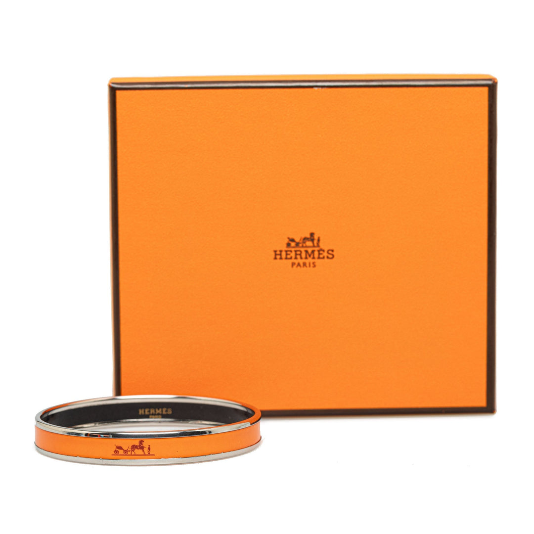 Top quality Hermes Caleche Narrow Enamel Bangle Costume Bracelet