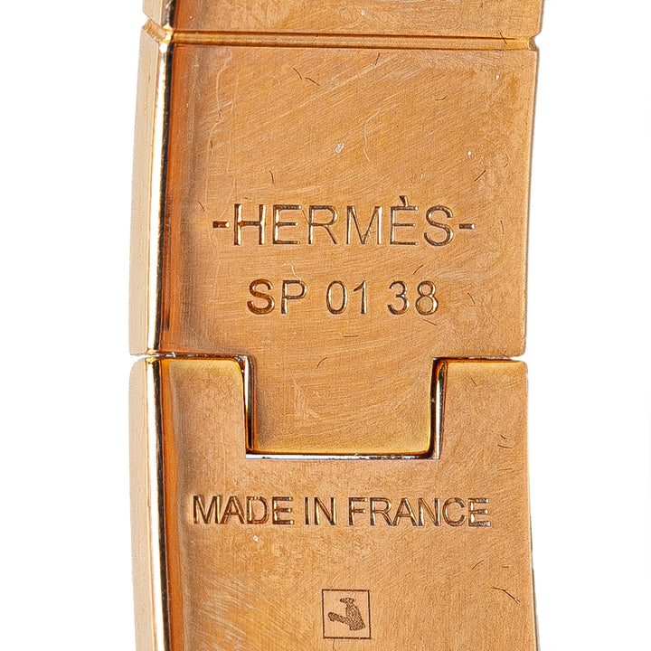 Top quality Hermes Narrow Enamel Tendresse Feline Tattoo Charniere Bracelet S Costume Bracelet