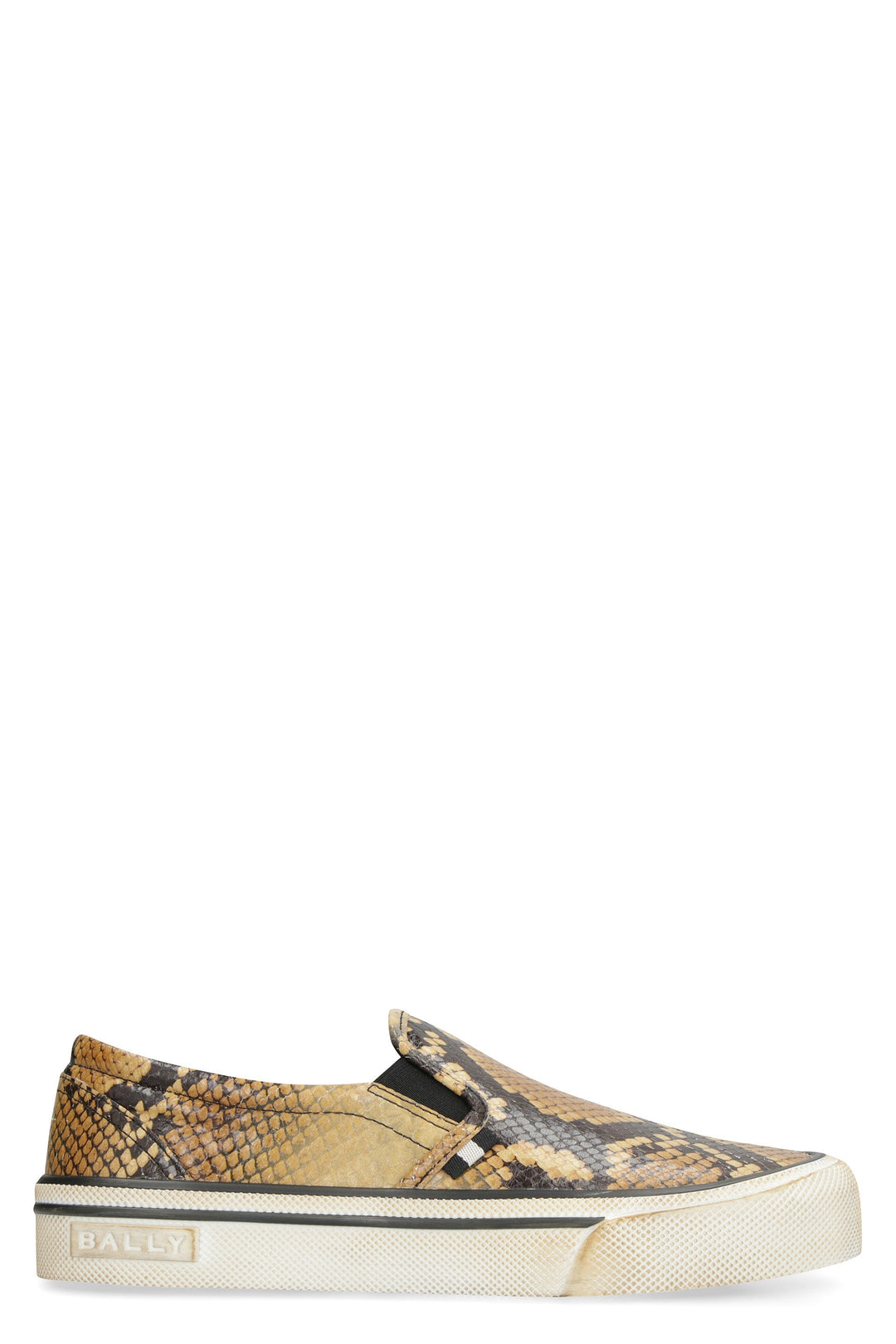 SANTA ANA PRINTED LEATHER SLIP-ON SNEAKERS