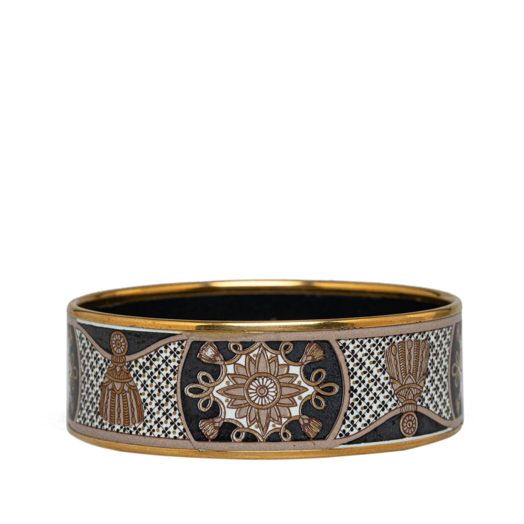 Hermes Wide Enamel Bangle Costume Bracelet