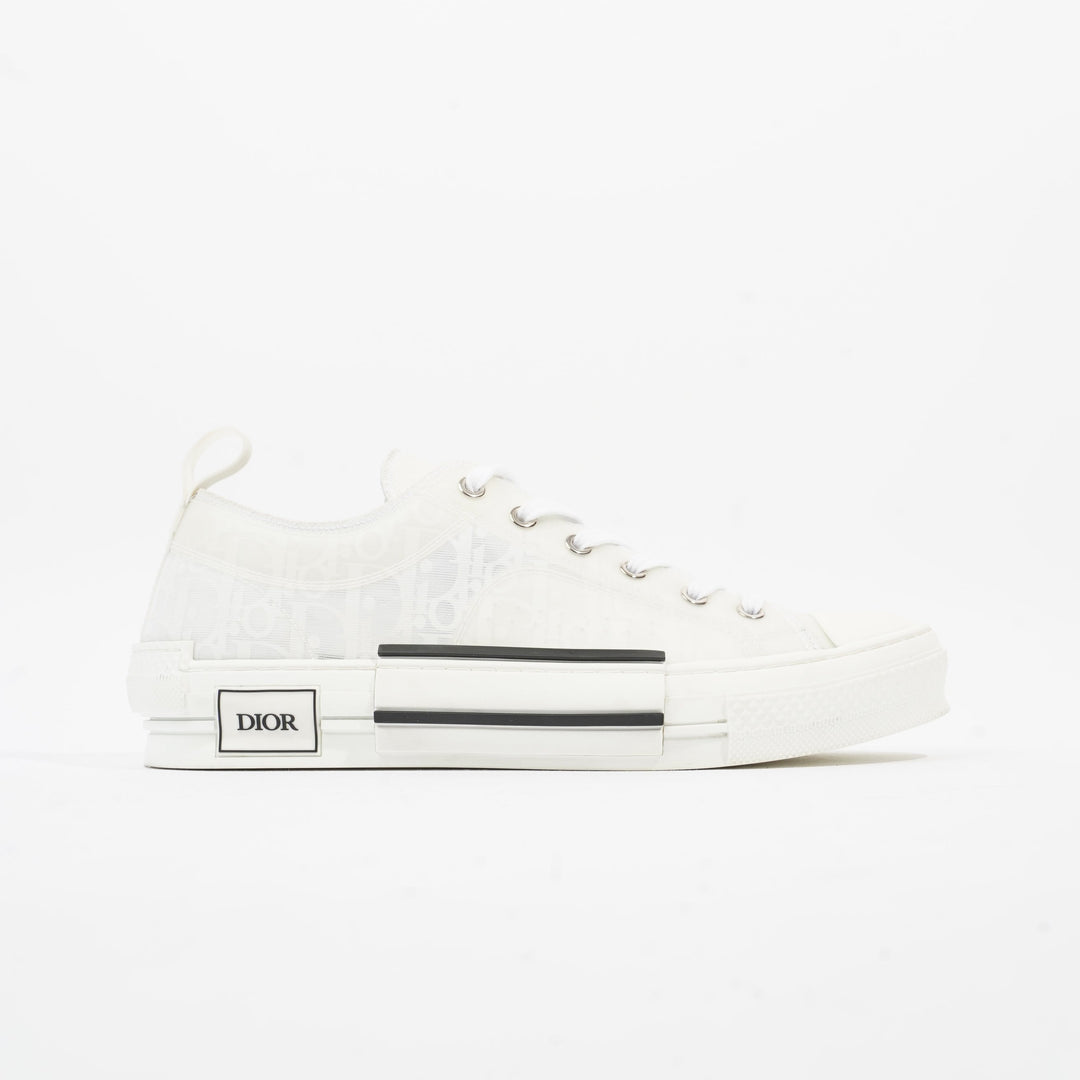 Christian Dior B23 Low Top Sneakers White Canvas EU 42 UK 8