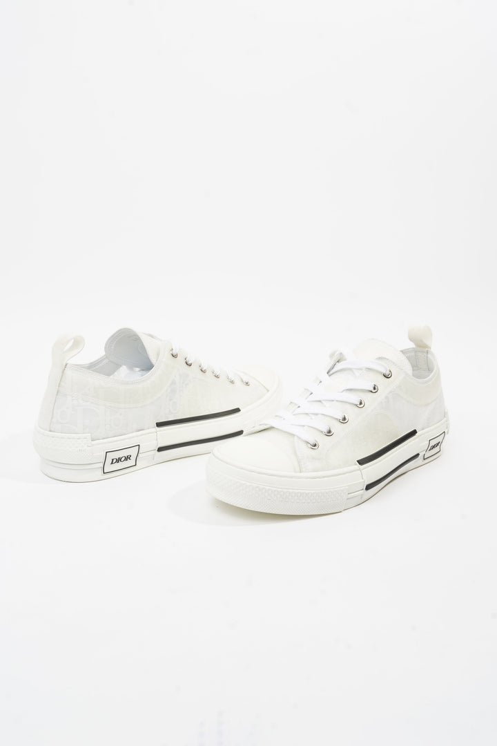 Christian Dior B23 Low Top Sneakers White Canvas EU 42 UK 8