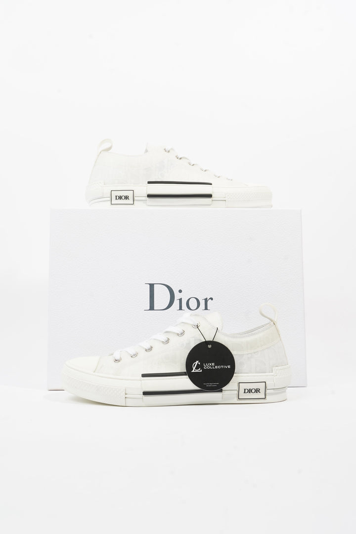 Christian Dior B23 Low Top Sneakers White Canvas EU 42 UK 8