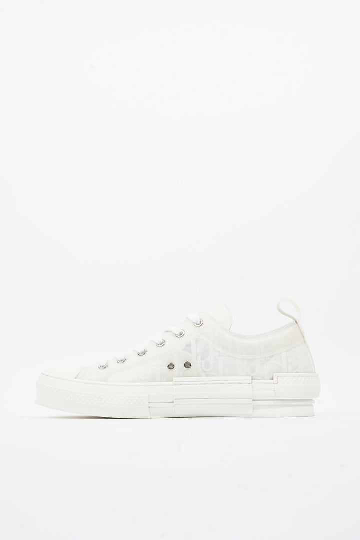 Christian Dior B23 Low Top Sneakers White Canvas EU 42 UK 8