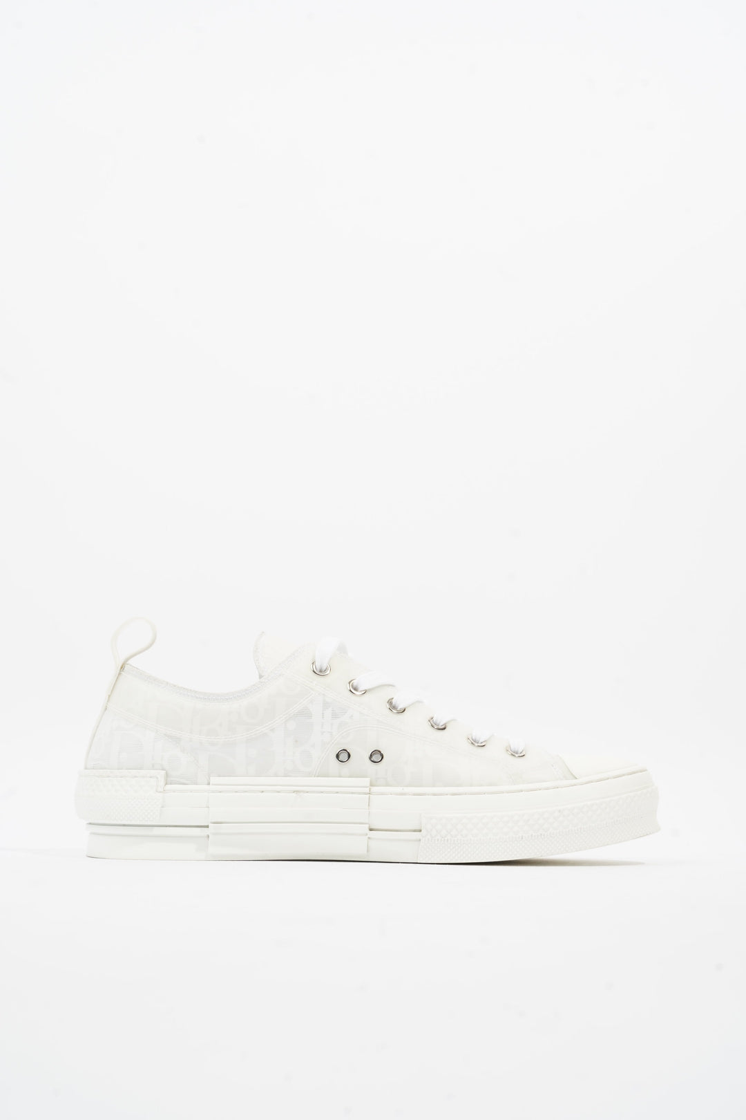 Christian Dior B23 Low Top Sneakers White Canvas EU 42 UK 8