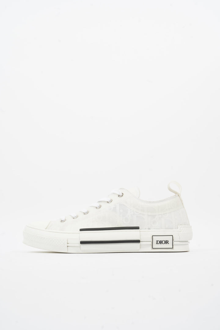 Christian Dior B23 Low Top Sneakers White Canvas EU 42 UK 8