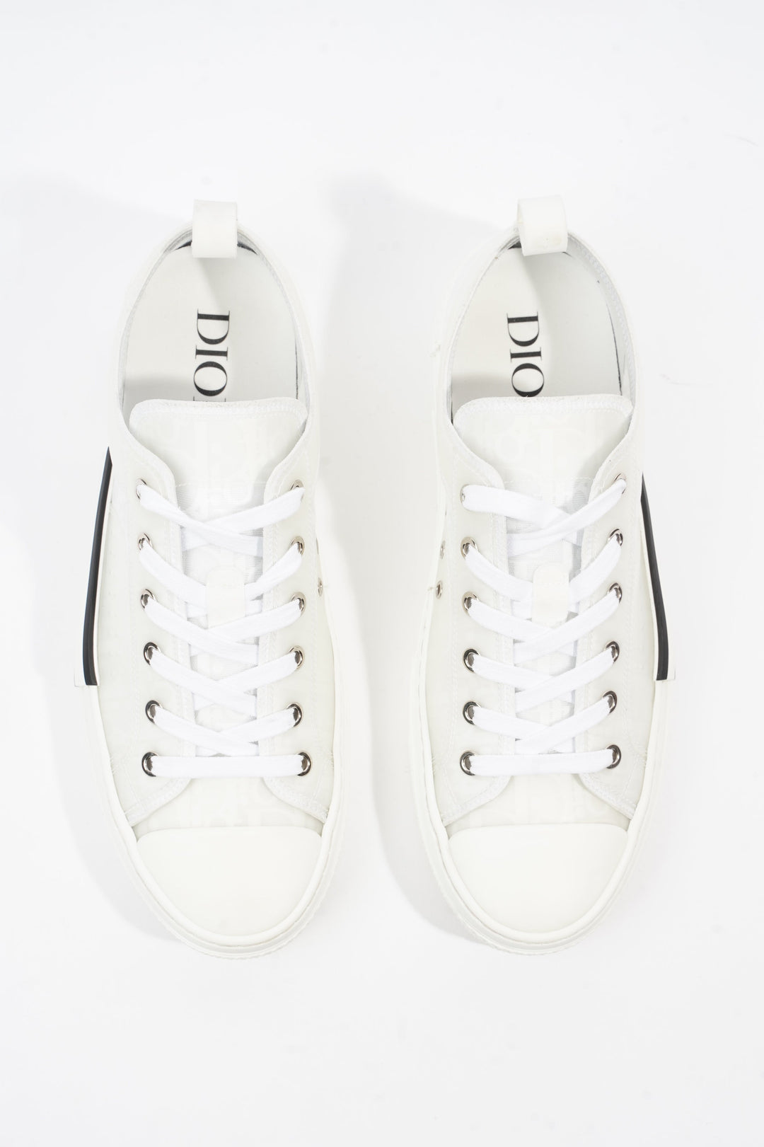 Christian Dior B23 Low Top Sneakers White Canvas EU 42 UK 8
