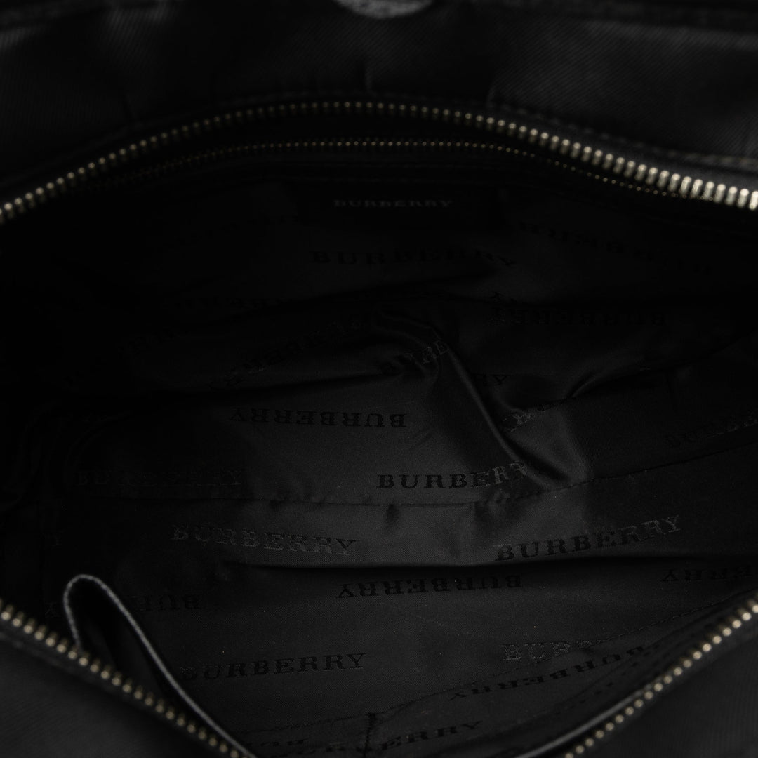 BURBERRY Leather-Trimmed Nova Check Handbag