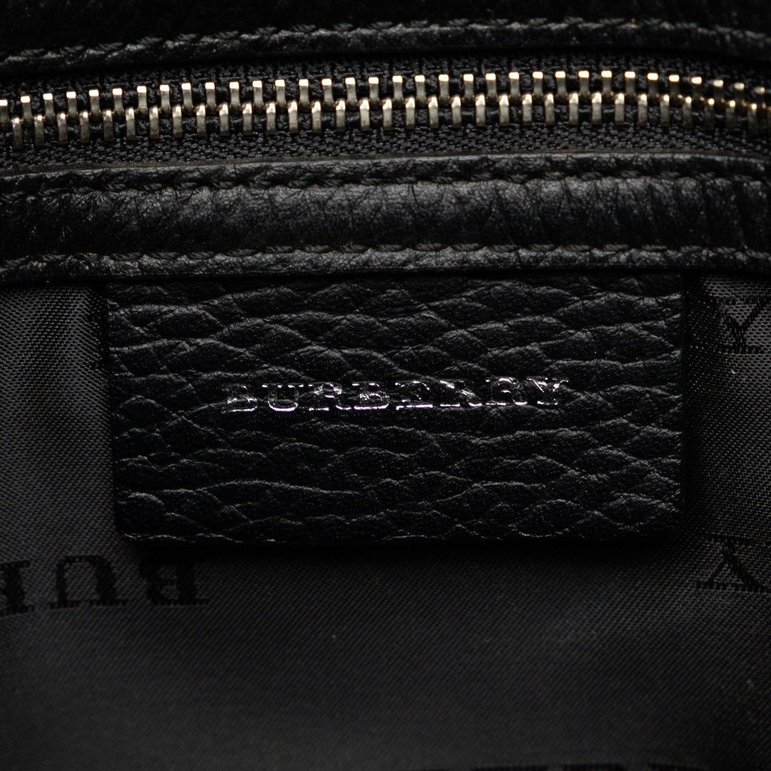 BURBERRY Leather-Trimmed Nova Check Handbag