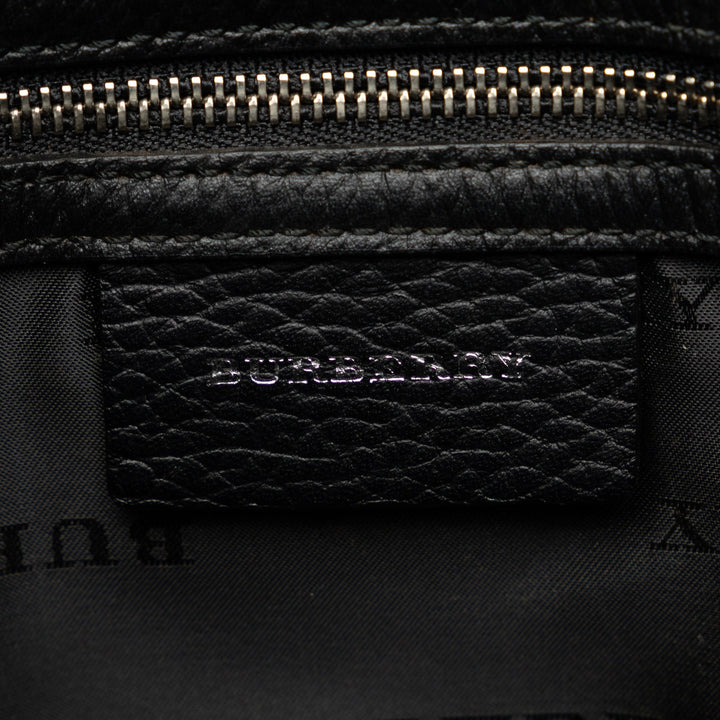 BURBERRY Leather-Trimmed Nova Check Handbag