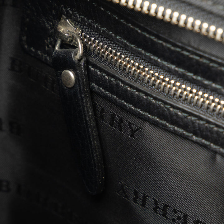 BURBERRY Leather-Trimmed Nova Check Handbag