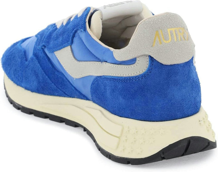 REELWIND LOW-TOP NYLON AND SUEDE SNEAKERS