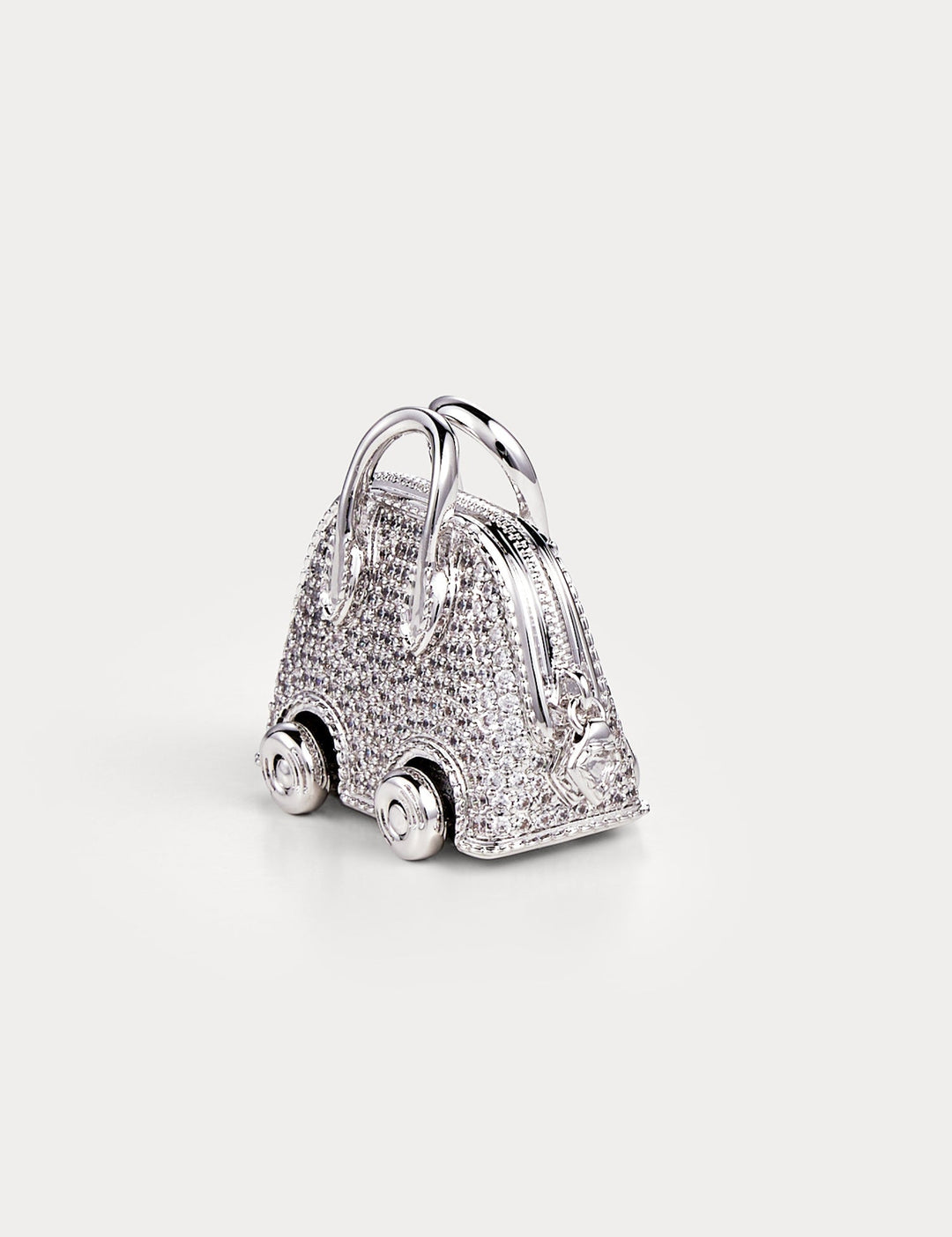 Sparkle Silver—Bolide On Wheels Bag Charm