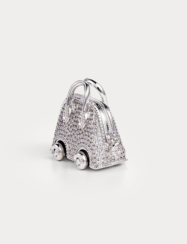 Sparkle Silver—Bolide On Wheels Bag Charm