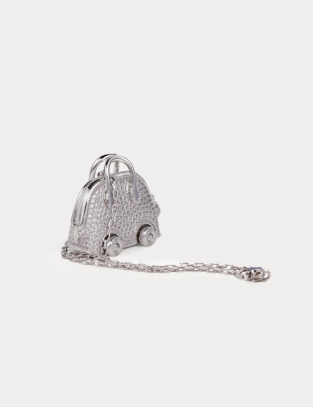 Sparkle Silver—Bolide On Wheels Bag Charm