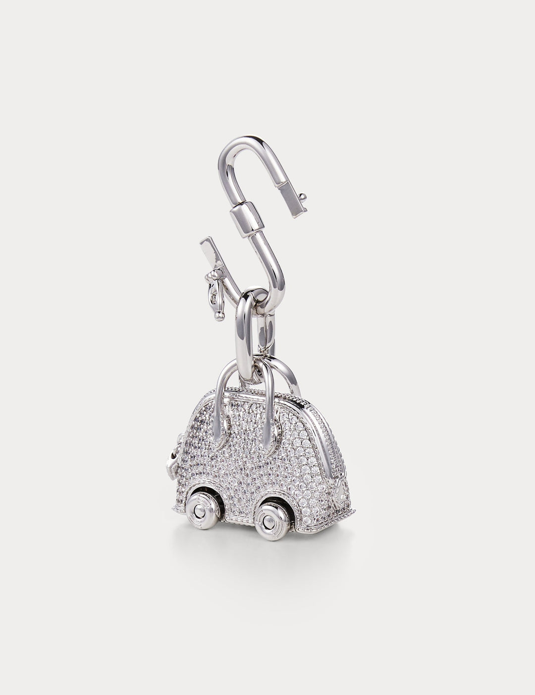 Sparkle Silver—Bolide On Wheels Bag Charm