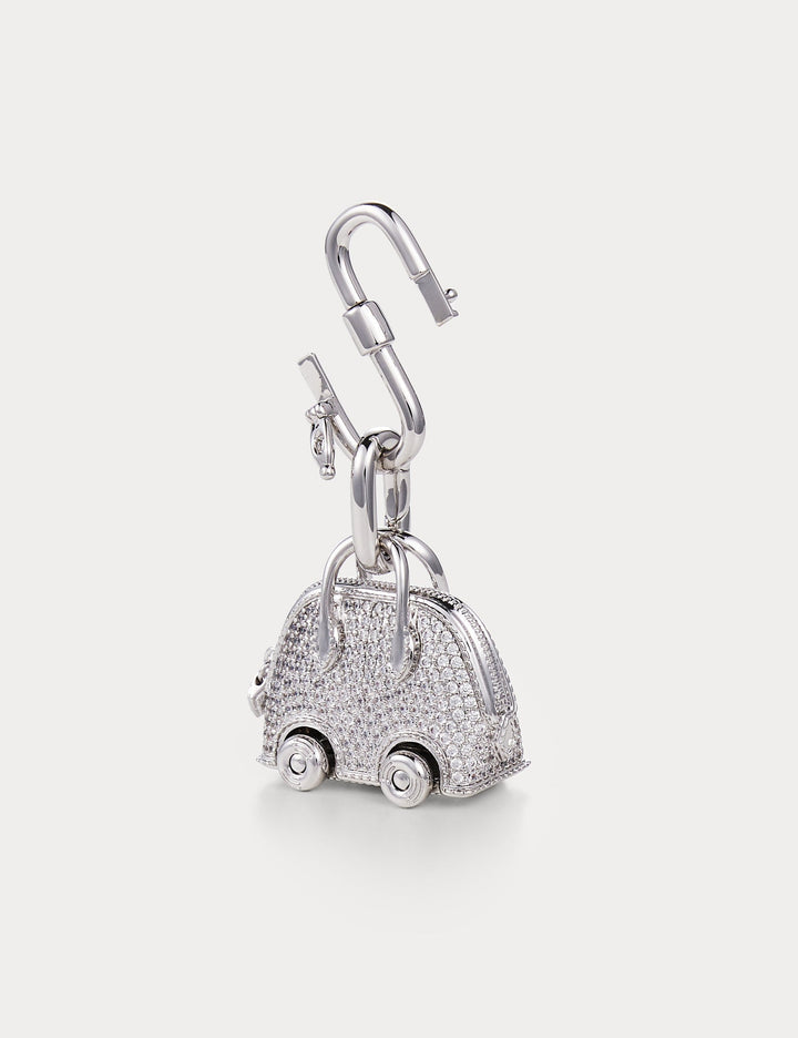 Sparkle Silver—Bolide On Wheels Bag Charm