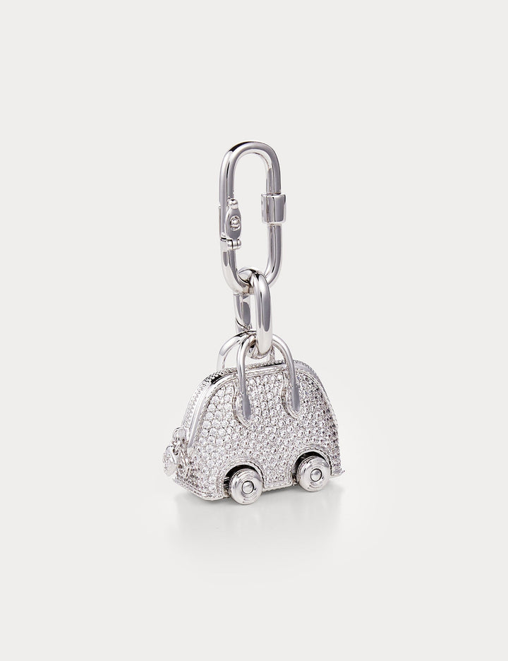 Sparkle Silver—Bolide On Wheels Bag Charm