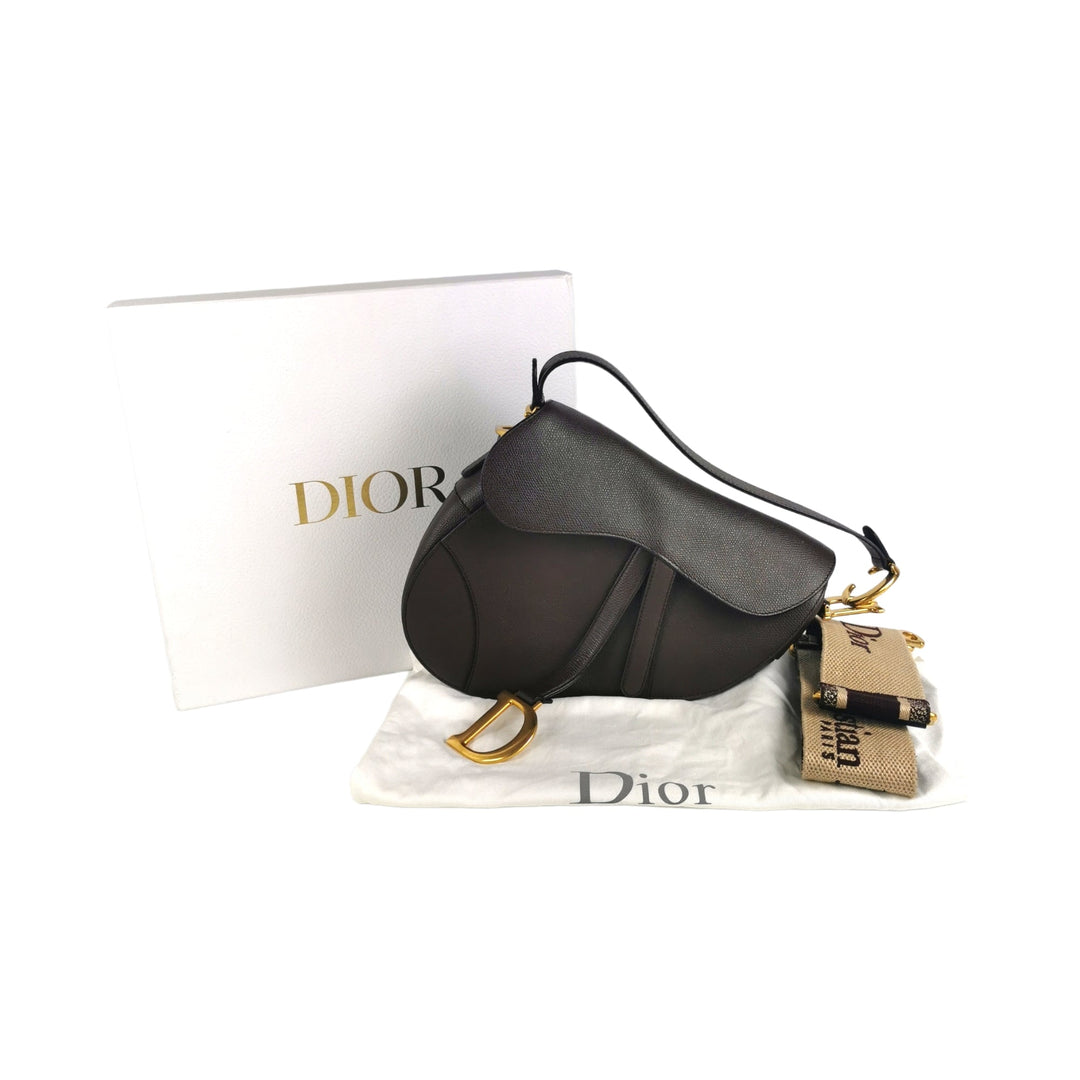 Top quality Dior Saddle Bag Burgundy with thick strap