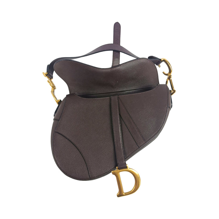 Top quality Dior Saddle Bag Burgundy with thick strap