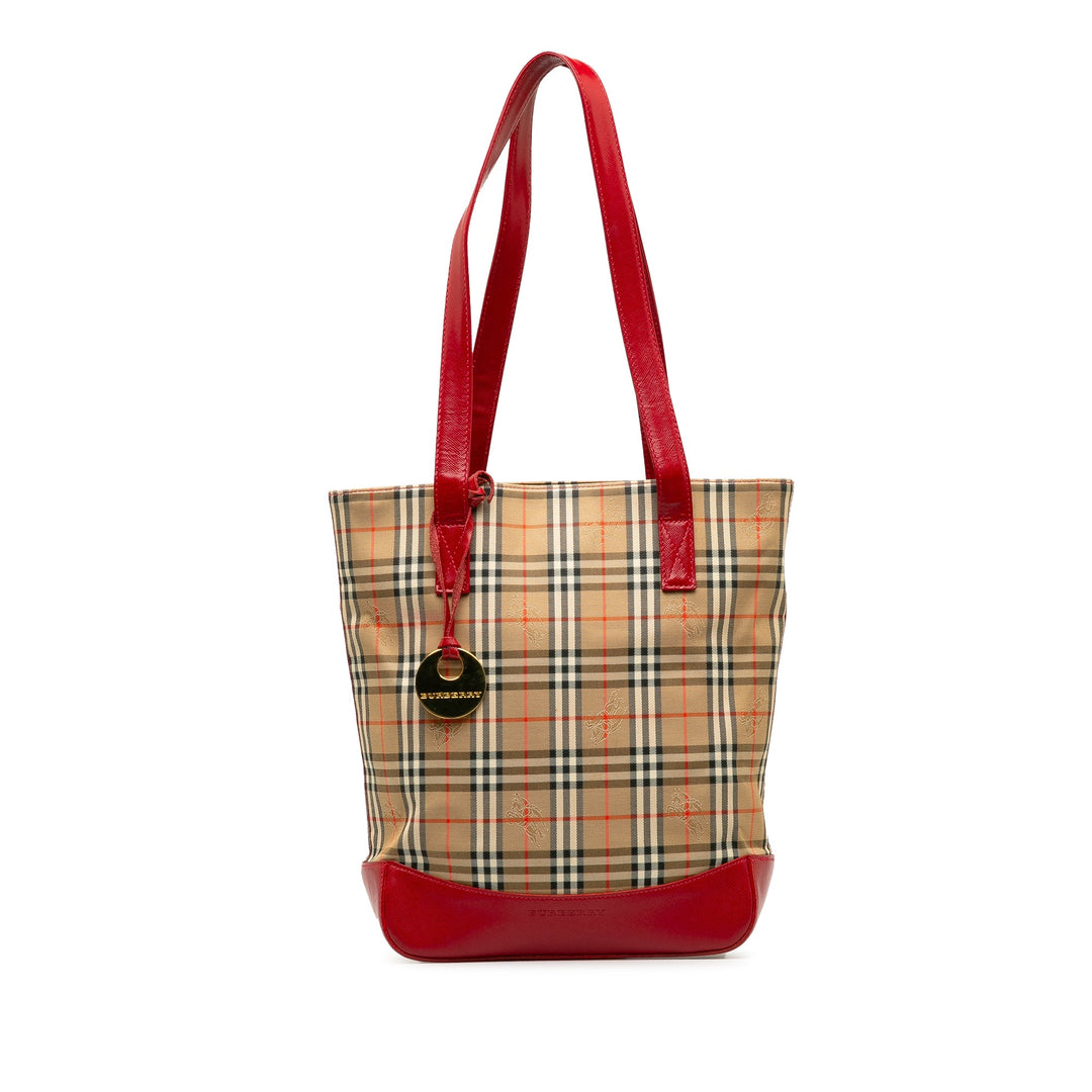 BURBERRY Haymarket Check Tote Tote Bag