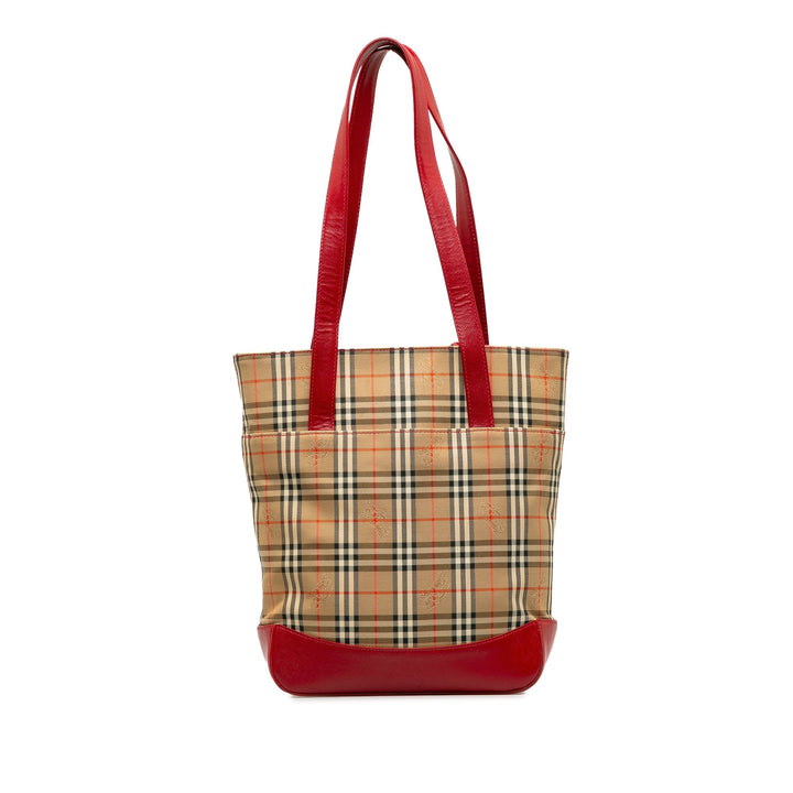 BURBERRY Haymarket Check Tote Tote Bag