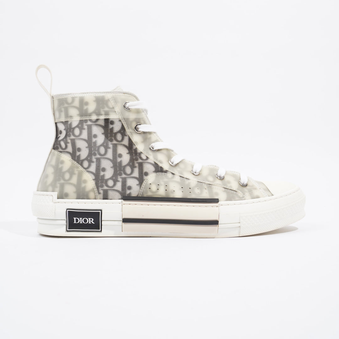 Christian Dior B23 Hightops White / Black Oblique Rubber EU 43 UK 9