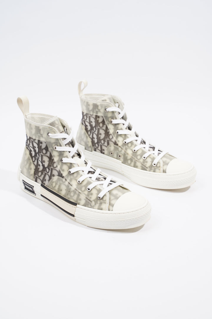 Christian Dior B23 Hightops White / Black Oblique Rubber EU 43 UK 9