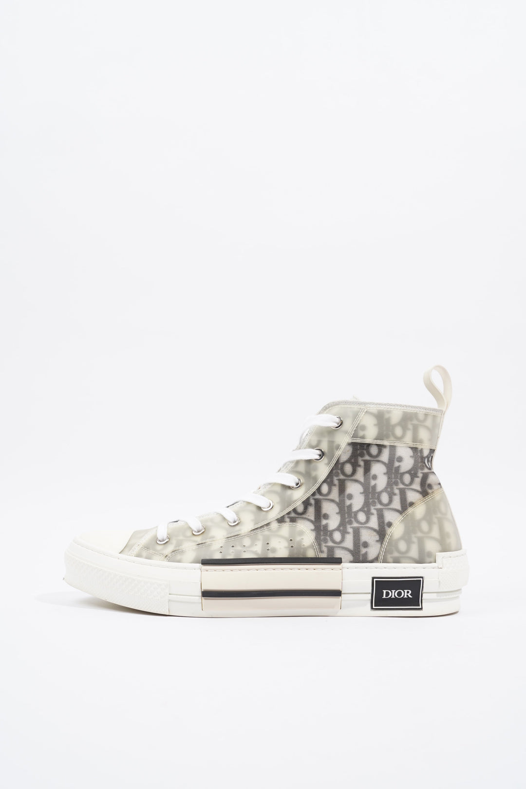 Christian Dior B23 Hightops White / Black Oblique Rubber EU 43 UK 9