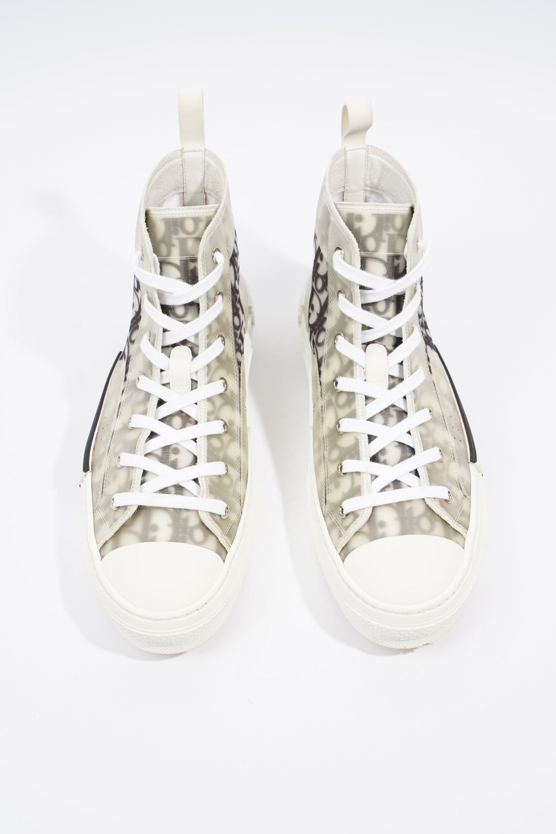 Christian Dior B23 Hightops White / Black Oblique Rubber EU 43 UK 9