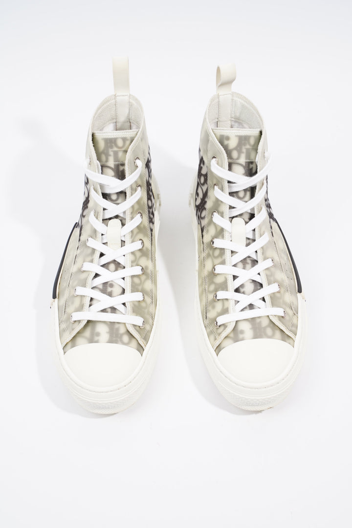 Christian Dior B23 Hightops White / Black Oblique Rubber EU 43 UK 9