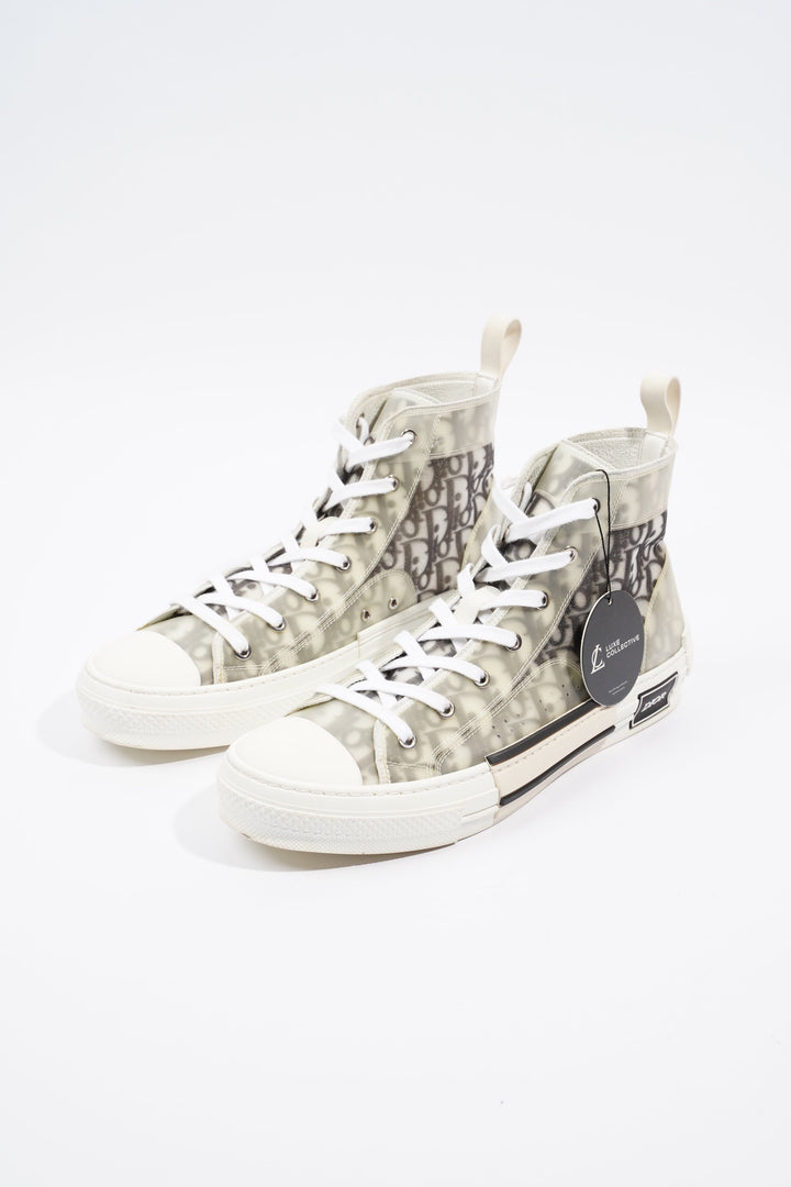 Christian Dior B23 Hightops White / Black Oblique Rubber EU 43 UK 9