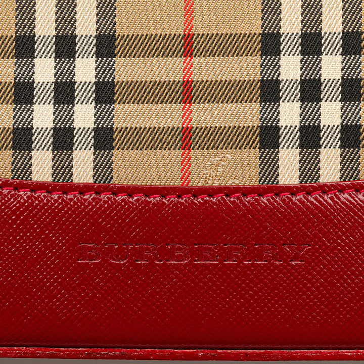BURBERRY Haymarket Check Canvas Shoulder Bag
