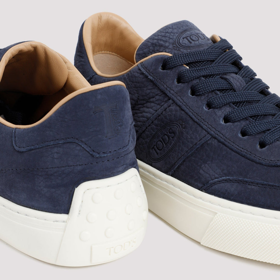 TOD`S GRAINED SUEDE CALF LEATHER SNEAKERS