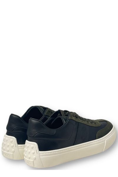 PANELLED LEATHER SNEAKERS