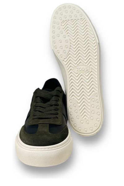 PANELLED LEATHER SNEAKERS