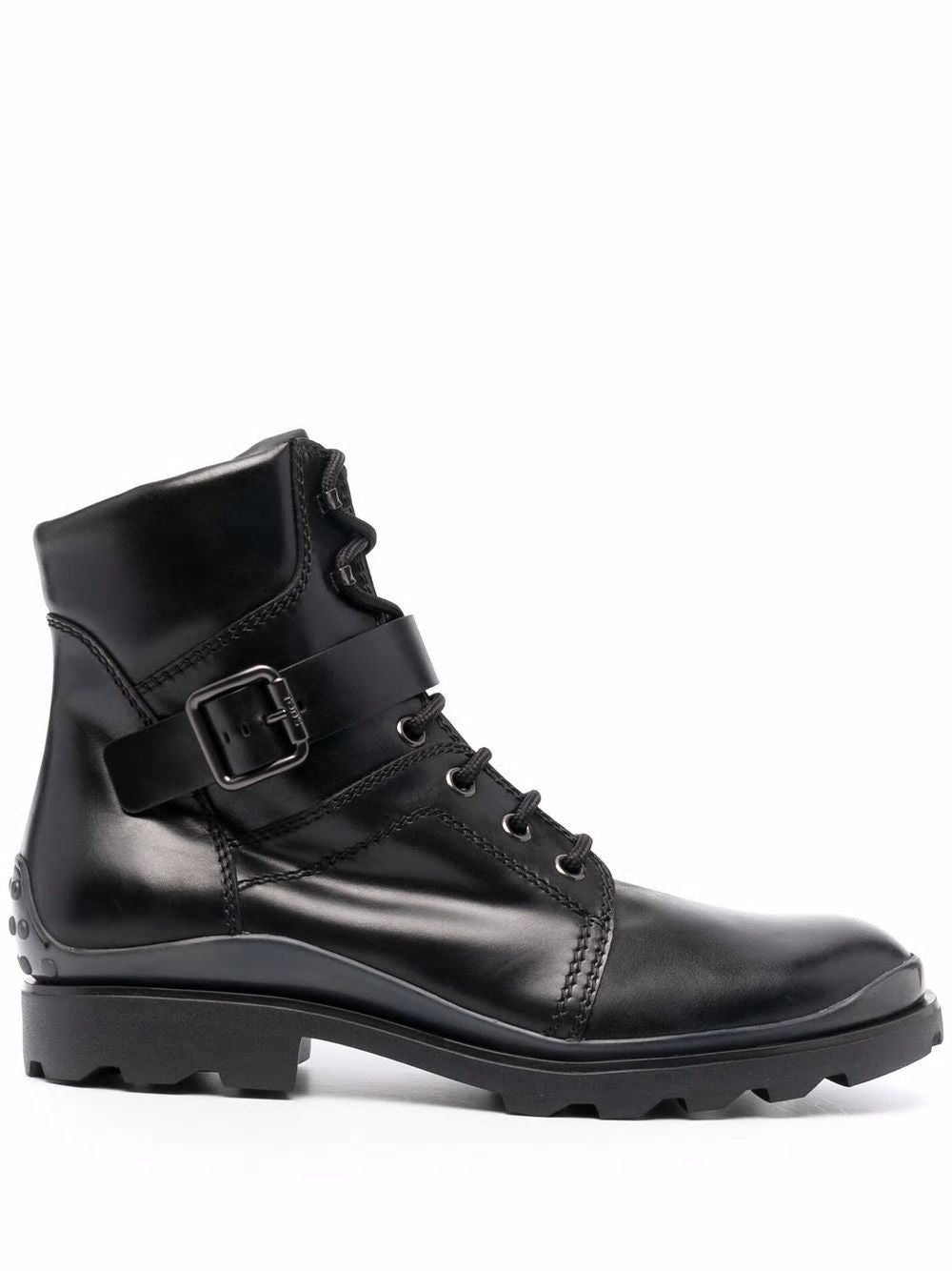 lace-up leather ankle boots