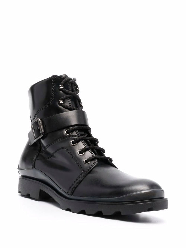 lace-up leather ankle boots