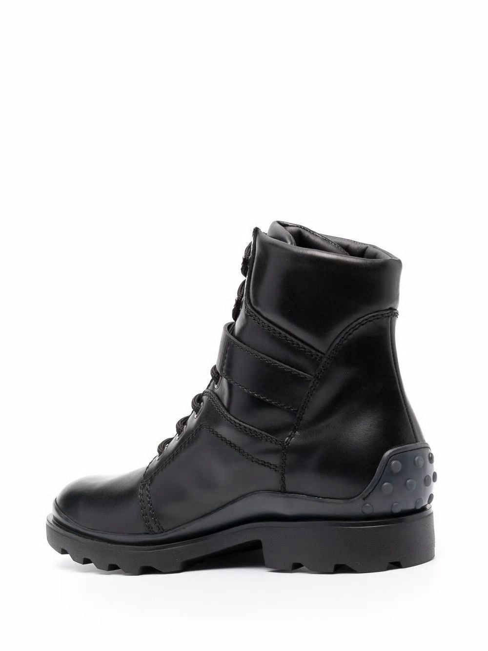 lace-up leather ankle boots