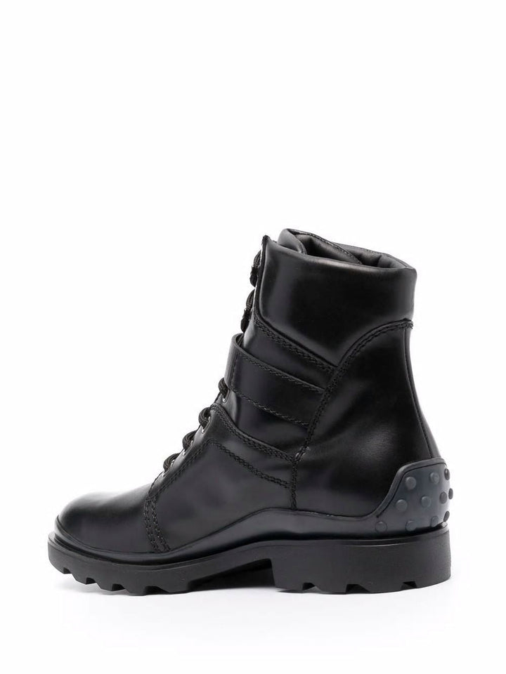 lace-up leather ankle boots