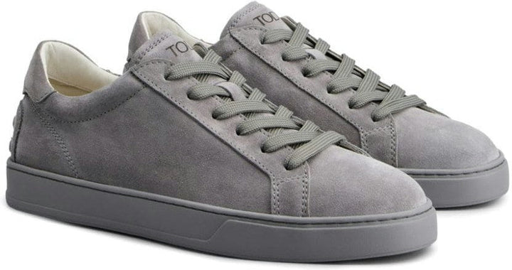 Logo-Print Suede Sneakers