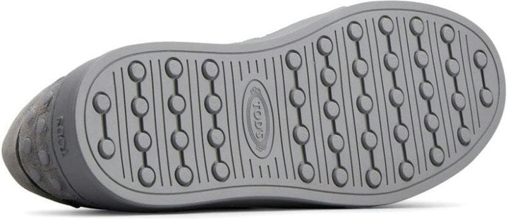 Logo-Print Suede Sneakers