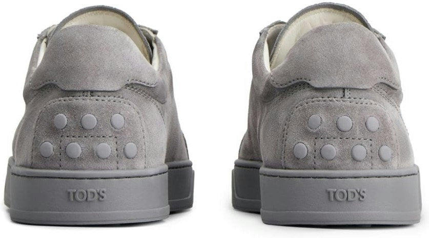 Logo-Print Suede Sneakers