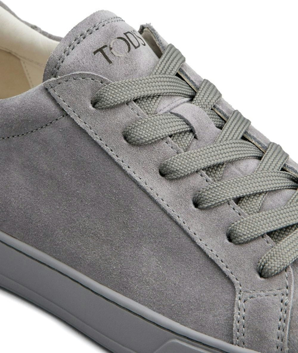 Logo-Print Suede Sneakers