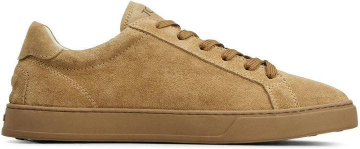 LOGO-PRINT SUEDE SNEAKERS