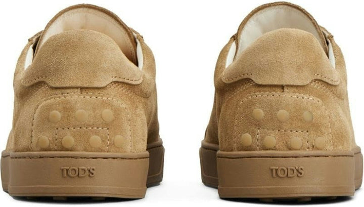 LOGO-PRINT SUEDE SNEAKERS